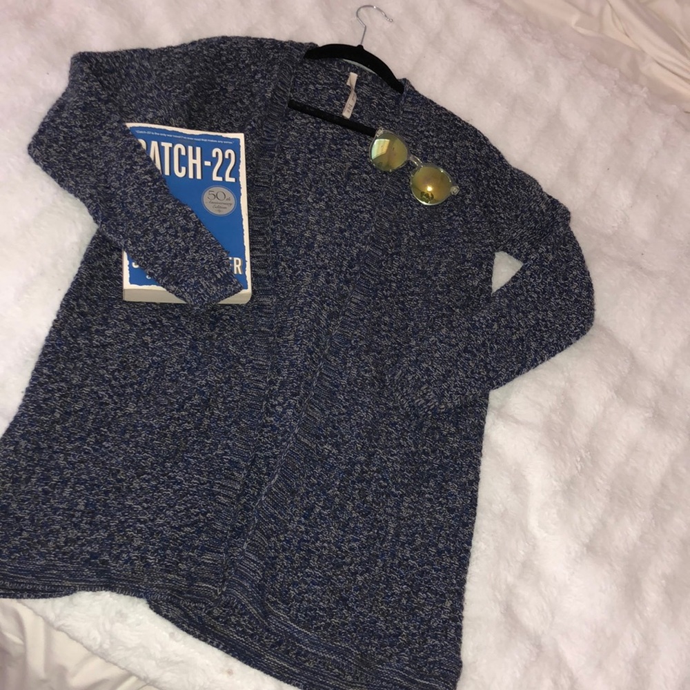 Blue cardigan